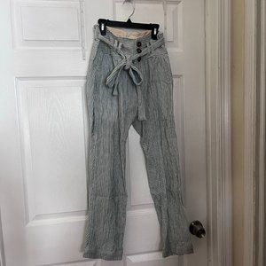Blue & White Striped Pants (0) - Free People